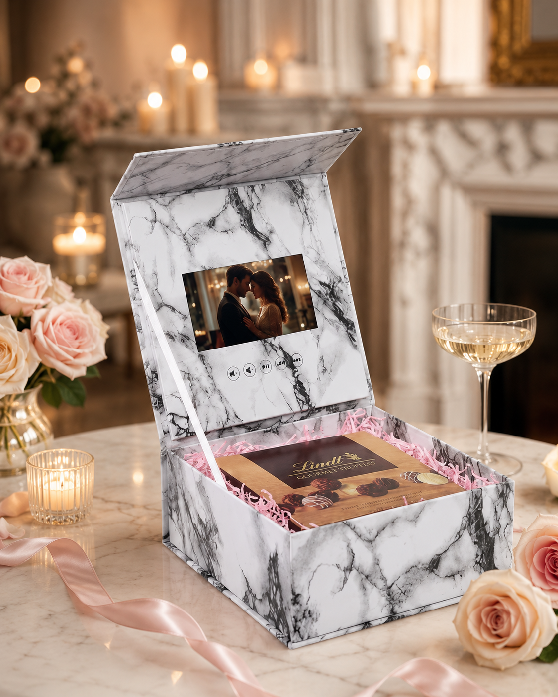 Customized Video Gift Box with Lindt Truffles Gourmet