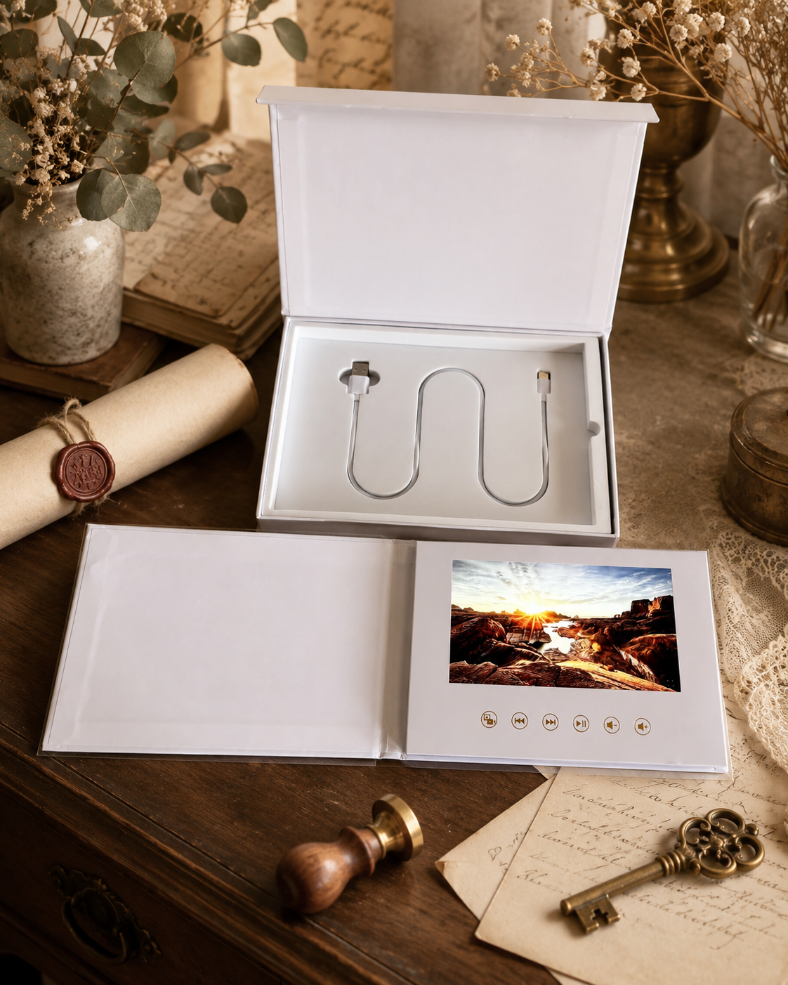 The Video Book - The Cinematic Wedding Folio – Luxury Video Book & Modern Invitation