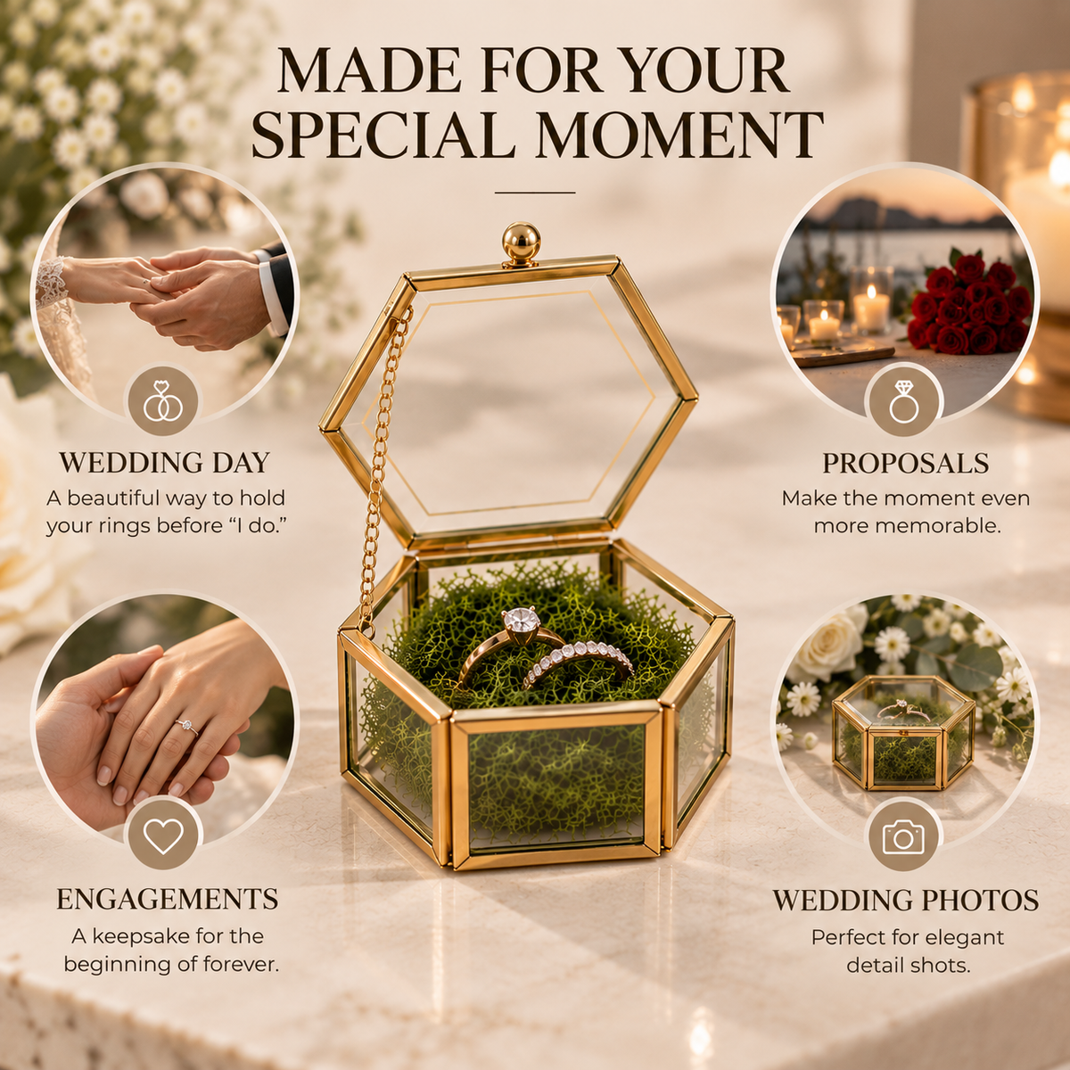 Personalized Glass Ring Box