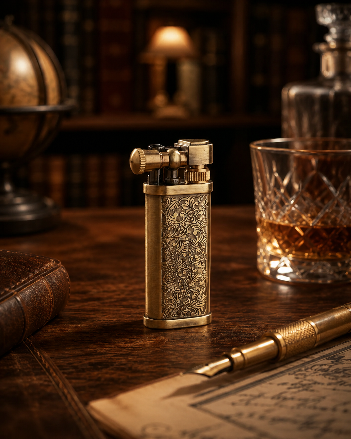 Retro Lift Arm Lighter, Vintage Style Kerosene Lighter, The Gentleman Cabinet, Steampunk Gift for Men, Groomsman & Father’s Day Gift
