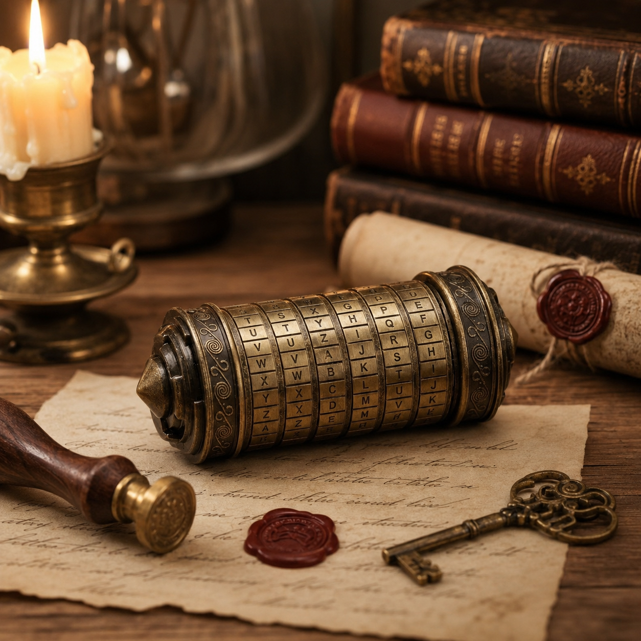 Da Vinci Code Cryptex Puzzle Box | Secret Lock Keepsake | Romantic Mystery Gift Box | Hidden Compartment for Jewelry
