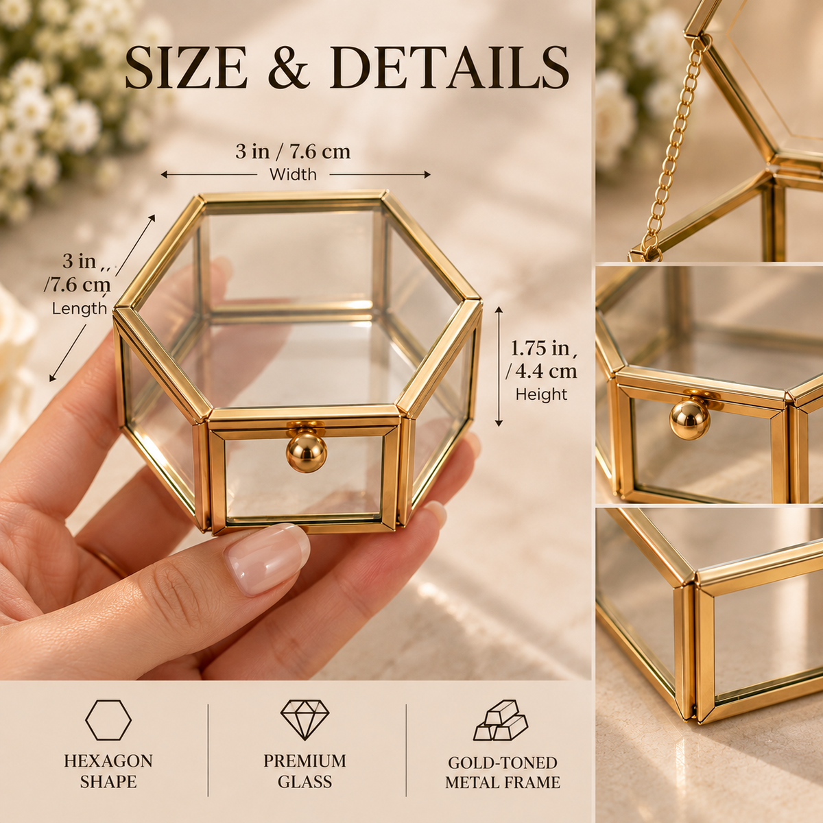 Personalized Glass Ring Box
