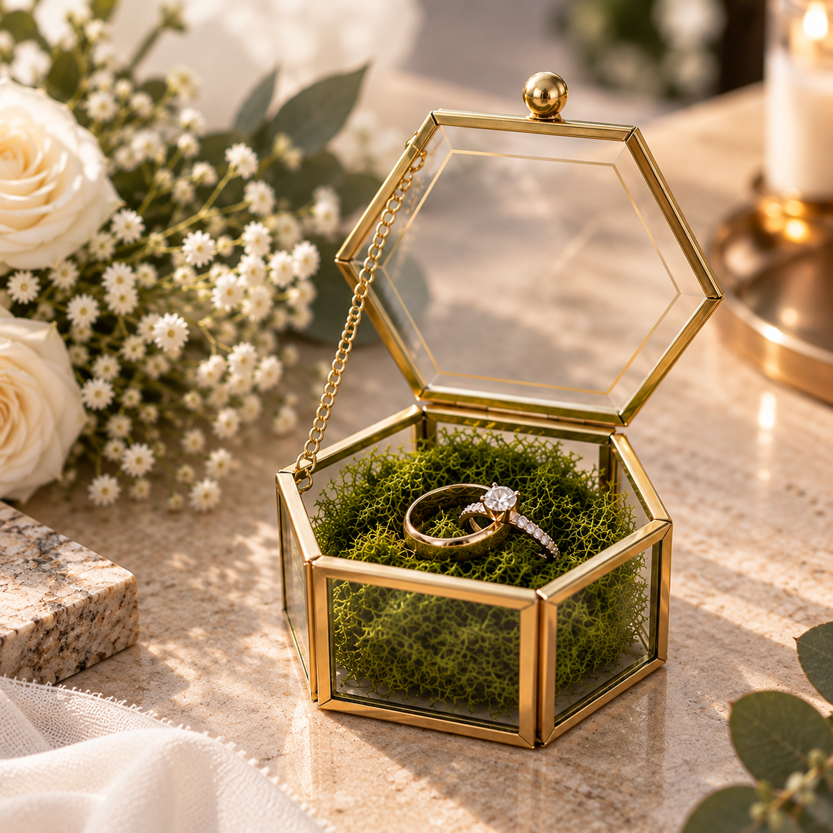 Personalized Glass Ring Box