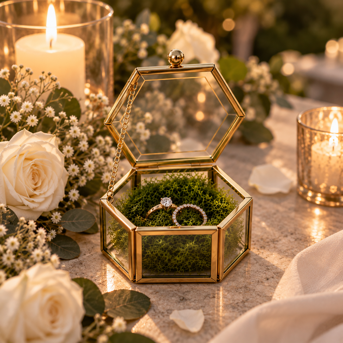 Personalized Glass Ring Box