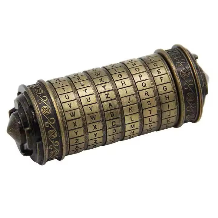 Da Vinci Code Cryptex Puzzle Box | Secret Lock Keepsake | Romantic Mystery Gift Box | Hidden Compartment for Jewelry
